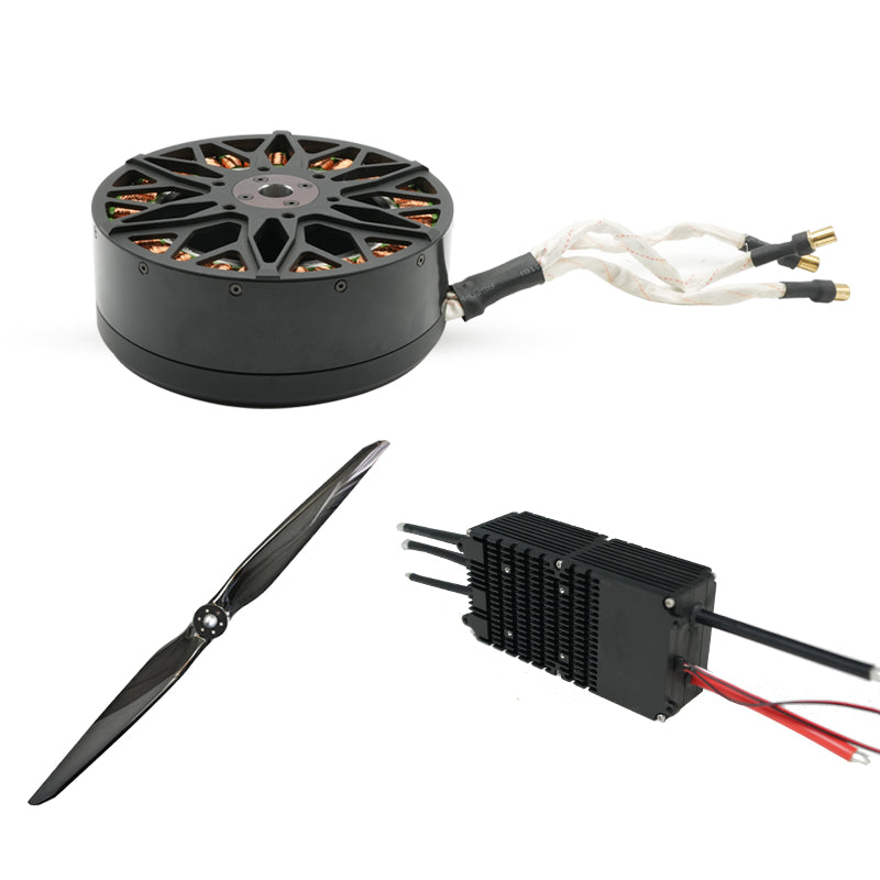 Manned Aircraft Drone Propulsion System Motor Controller with 15060 58KG thrust+45 inch large size carbon fiber propeller+24S 200A ESC