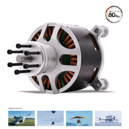 Manned Aircraft Drone Propulsion System Motor Controller with 154120 80KG thrust+51 inch large size carbon fiber propeller+24S 300A ESC