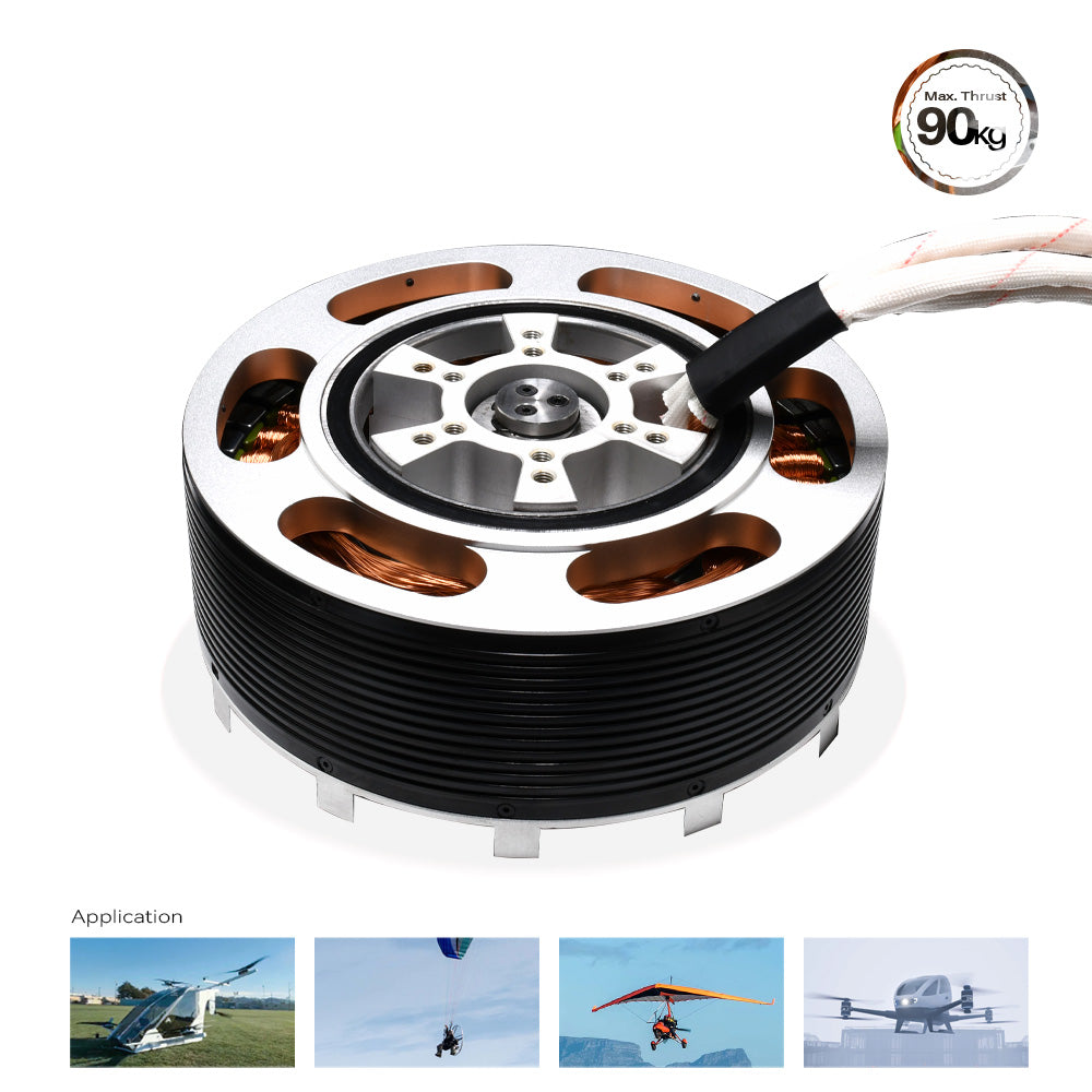 Manned Aircraft Drone Propulsion System Motor Controller with 20280 90KG thrust+51 inch large size carbon fiber propeller+24S 300A ESC