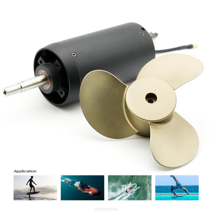 58kg thrust efoil electric propulsion System IP68 Waterproof 75141 bldc Motor +14S 160A ESC +LCD GPS RC remote+CNC propeller